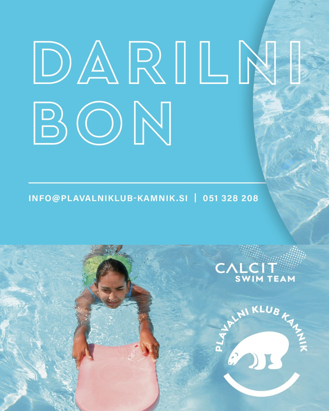 Darilna kartica vstop v svet plavanja
